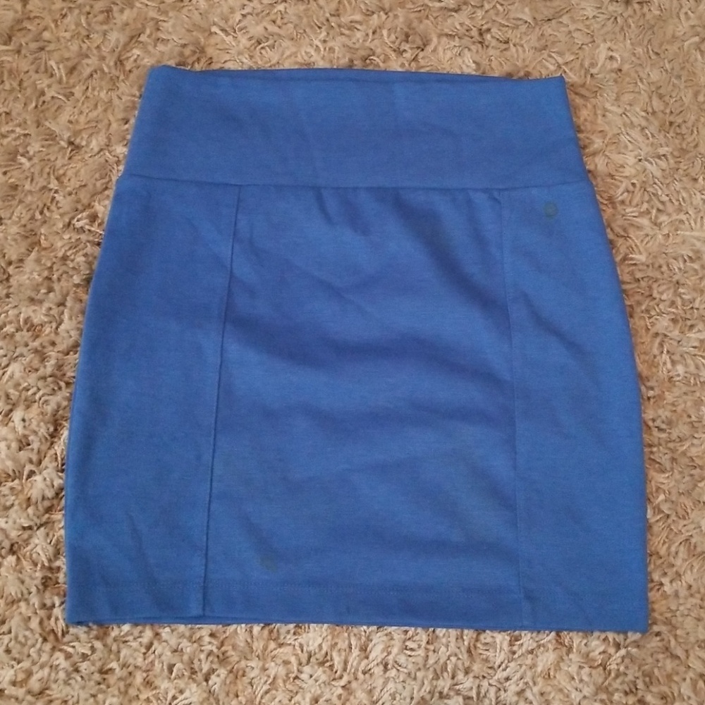 Blue pencil skirt